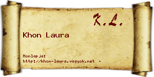 Khon Laura névjegykártya